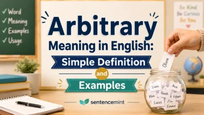 Arbitrary Meaning in English