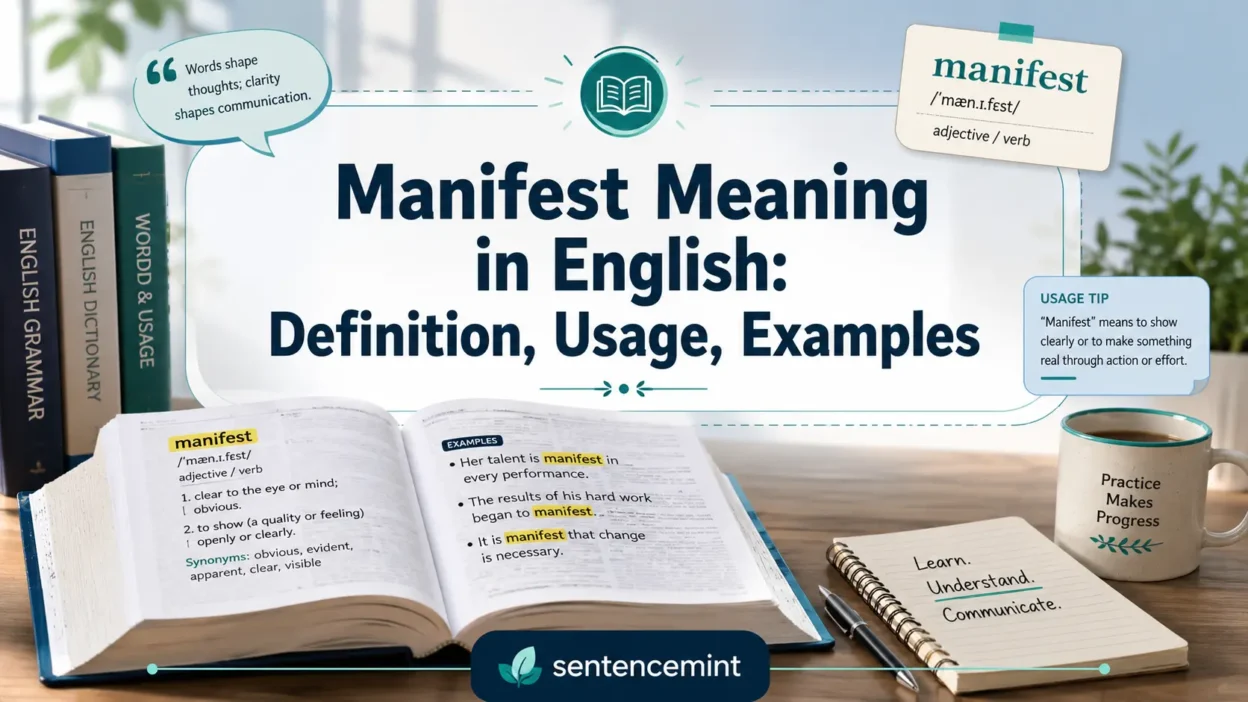 Manifest Meaning in English