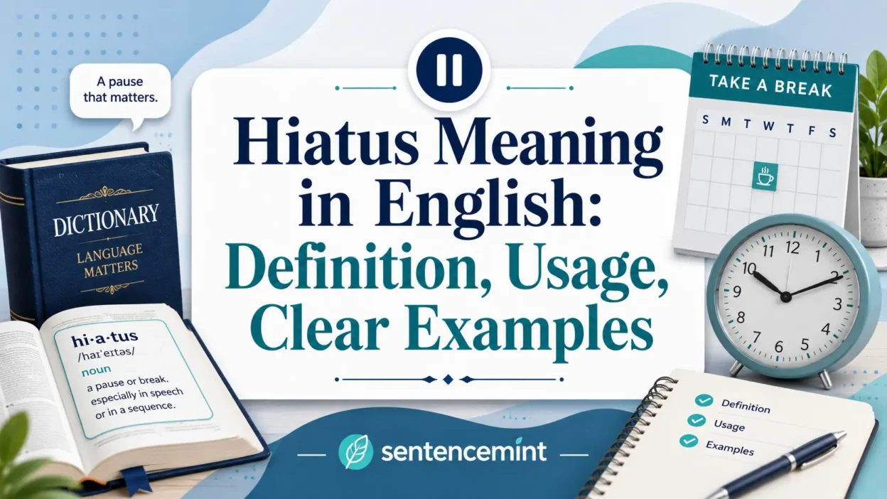 Hiatus Meaning in English