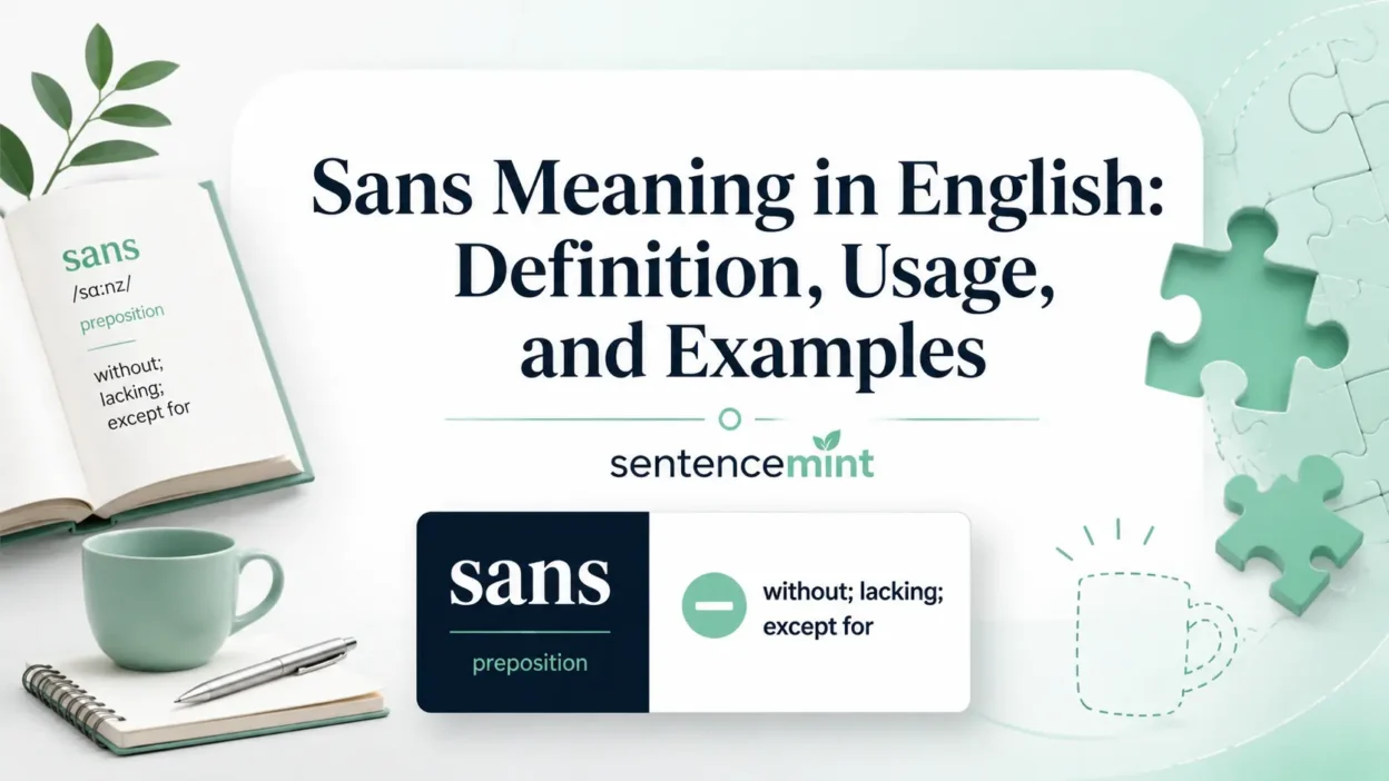 Sans Meaning in English