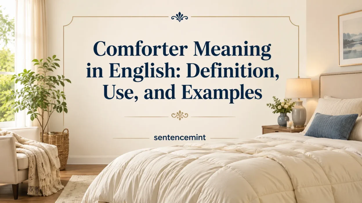 Comforter Meaning in English
